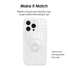 White Croc Phone Ring