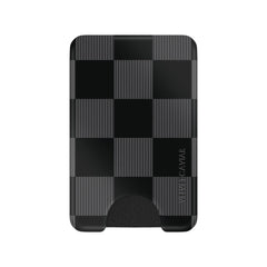 Noir Vibe Checkered Magsafe Wallet