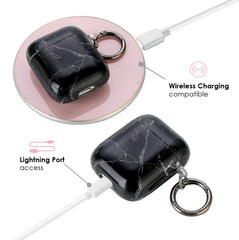 Black Marble Airpods Case