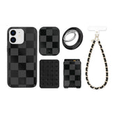 Noir Vibe Checkered iPhone Bundle Set