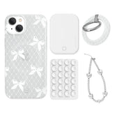 Vintage Lace Bows iPhone Bundle Set - Grip
