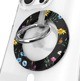 Black Wildflower MagSafe Grip Ring