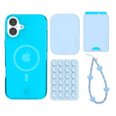 Neon Blue iPhone Bundle Set - Wallet
