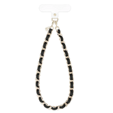 Black Leather Chain Phone Charm