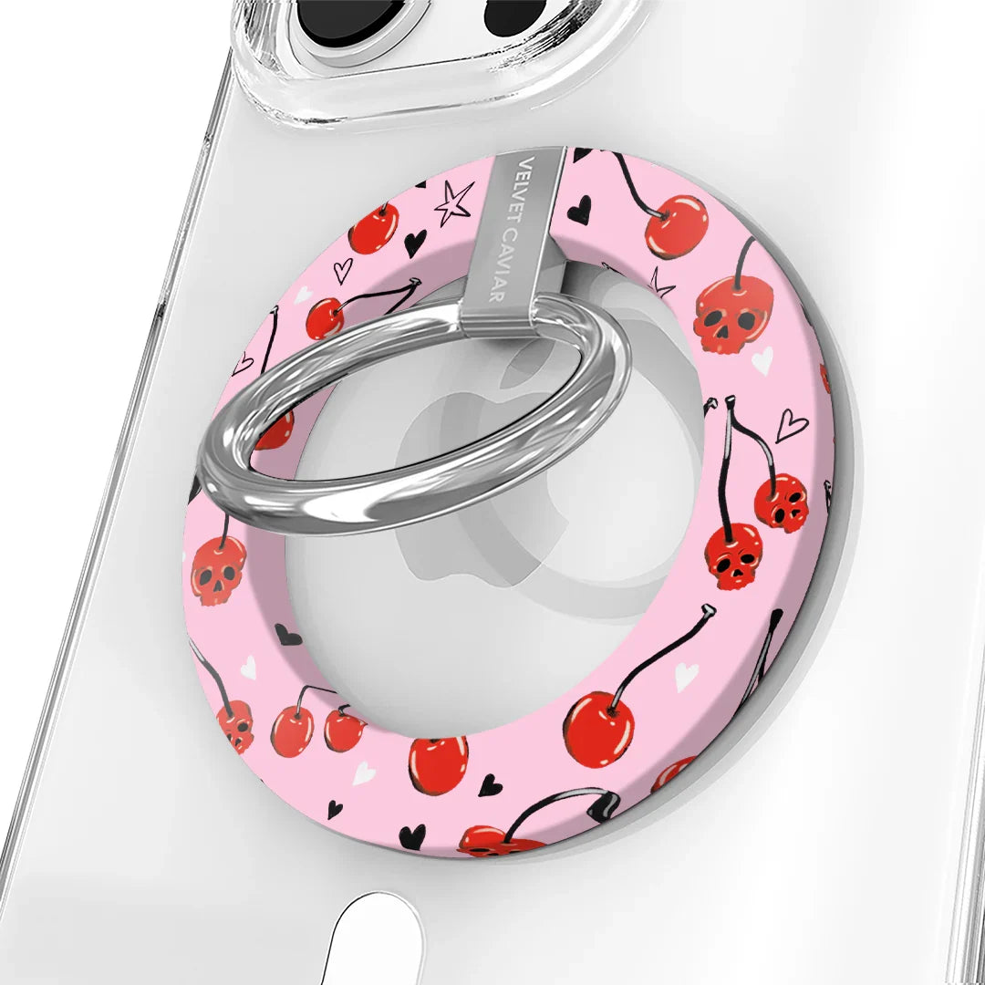 Sour Cherry Skulls MagSafe Grip Ring