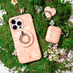 Peach Blossom Floral Phone Ring