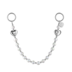Pearl Heart Bag Chain