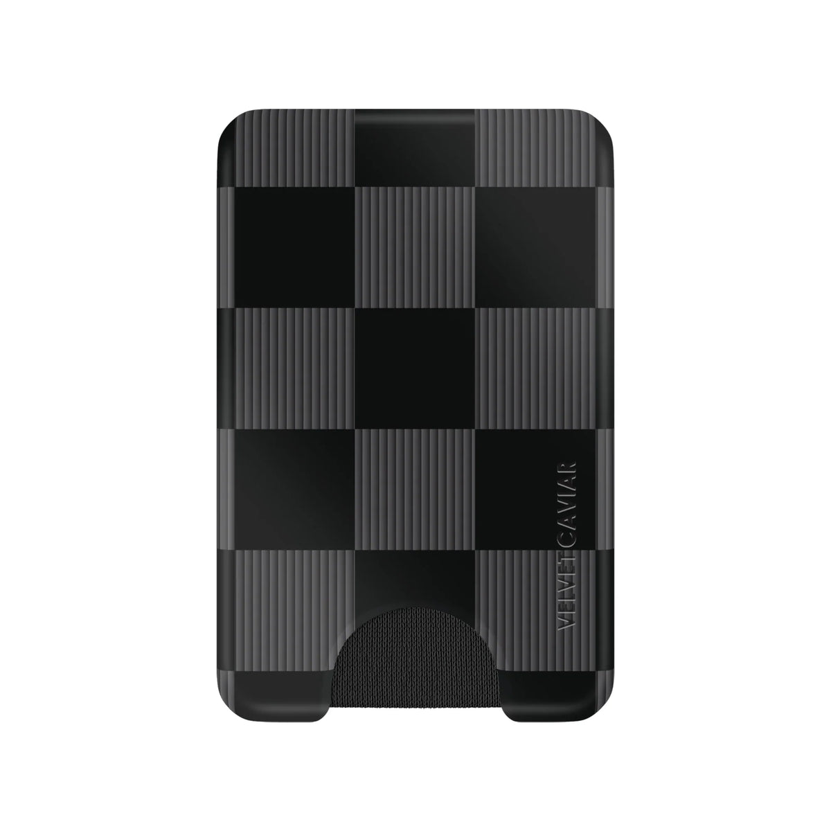 Noir Vibe Checkered Magsafe Wallet