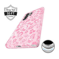 Pink Christmas Glitter Samsung Case